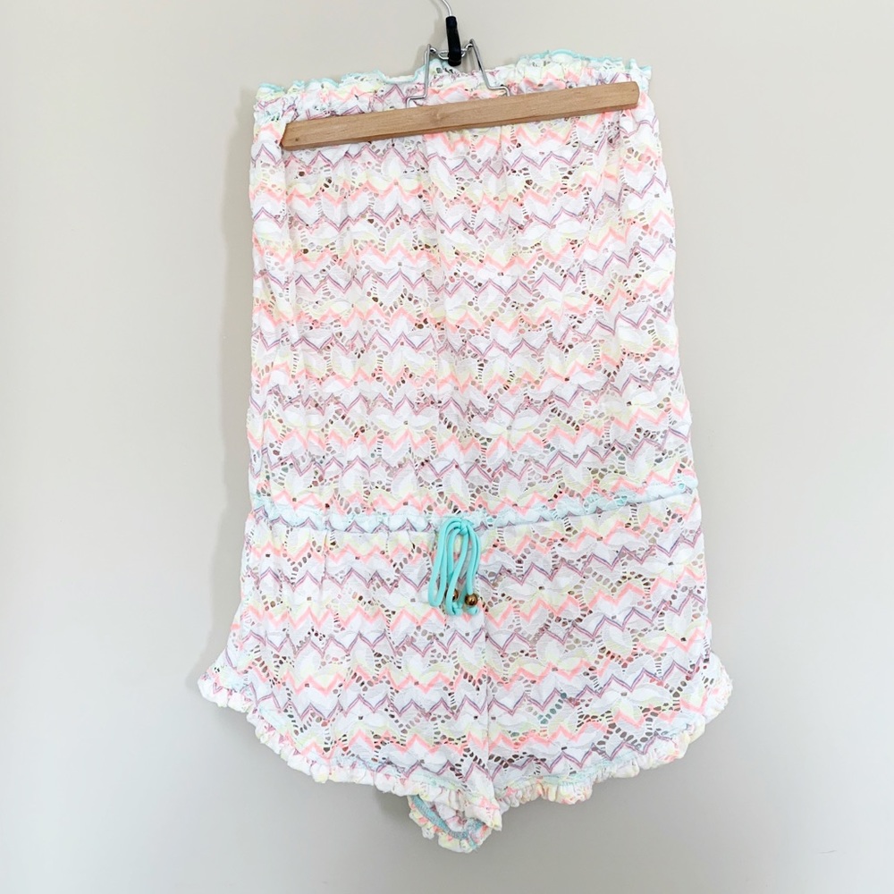 Victoria’s Secret strapless, romper beach cover up
